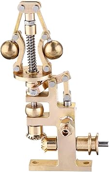 Mini Brass Steam Engine Flyball Governor with 3mm Steam Tube Port, 58 x 36 x 90mm