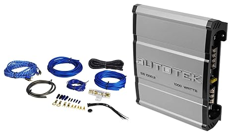 Autotek SS1000.2 Super Sport 1000w 2-Channel Car Amplifier Class A/B + Amp Kit