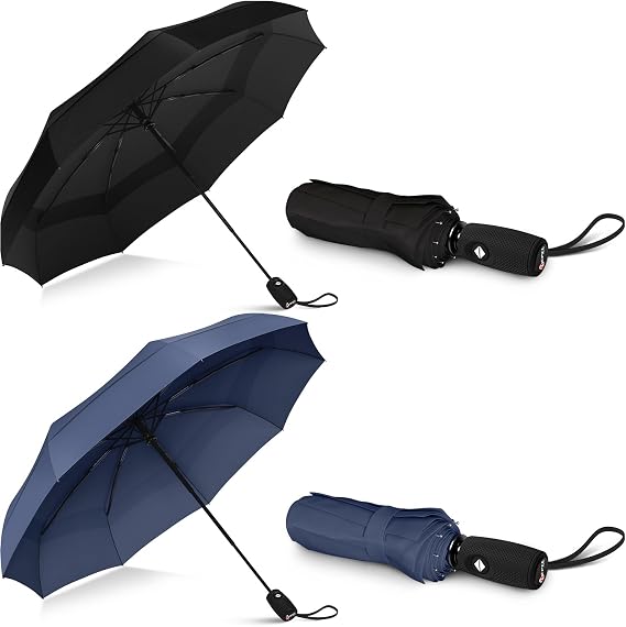 Repel Umbrella The Original Portable Travel Umbrella - for Rain Windproof, Strong Compact, for Wind and Rain - Perfect For On-the-Go, Car and Backpack Umbrella