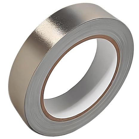 Faraday Fabric Tape 1inch x 50 Feet Double Conductive High Temp Cloth Tape for Electrical Connection, EMI Shielding, Wire Harness Wrap, ESD Grounding, Display Repair, Cable Interference Blocking