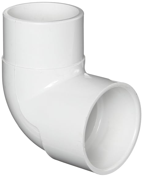 Spears 409 Series PVC Pipe Fitting, 90 Degree Elbow, Schedule 40, 1" Spigot x Socket