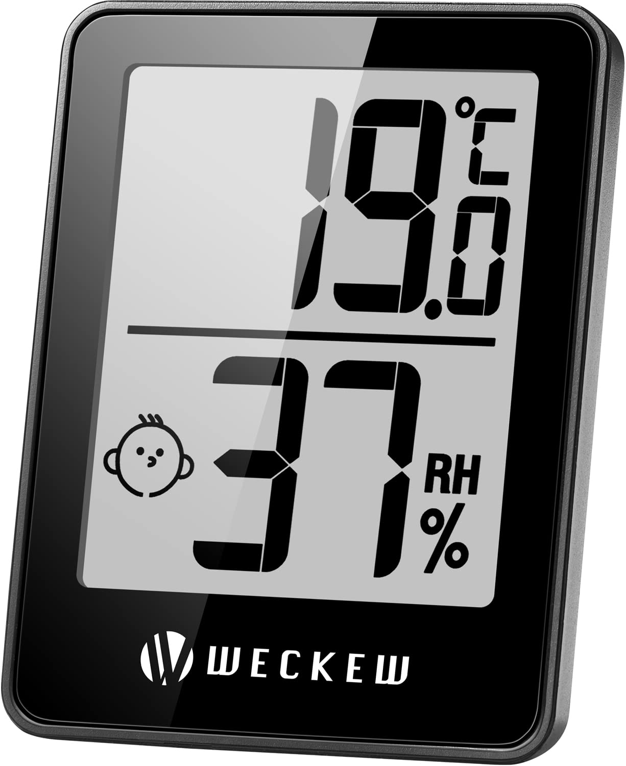 Digital Hygrometer Indoor Thermometer with Temperature and Humidity Monitor - Mini Hygrometer Black