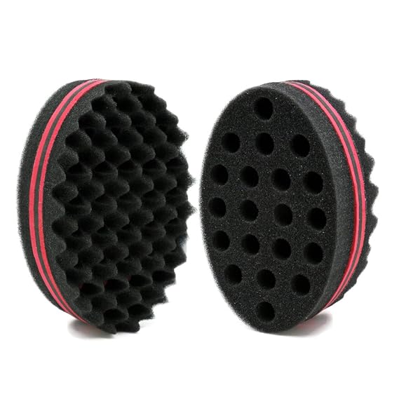 Hair Sponge, Curl Twist Sponge Brush for Black Men Curls Afro Dreads, 1 Pc | Big Holes, Hair Twister, Curling Sponge Brush Locking Curlers for Hair Styling Brush, Coil Wave