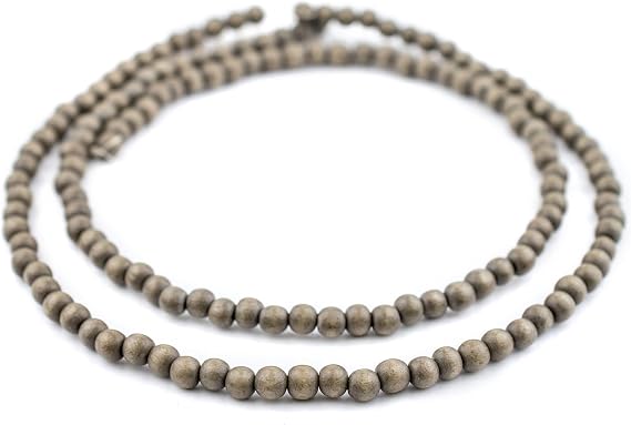 The Bead Chest Black Bone Beads - Full Strand of Fair Trade African Beads (Faceted, Black)