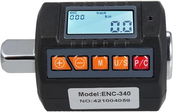 Digital Torque Adapter, ENC-340 Digital Display Torque Meter Wrench Torque Tester 1/2'' Drive & Includes Adapters for 3/8'' and 1/4''(ENC-340)