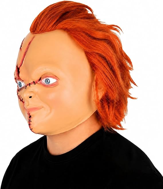 Kuberas Scary Mask Creepy Killer Full Head Latex Mask with Hair Realistic Cosplay Halloween Kills Props for Adults