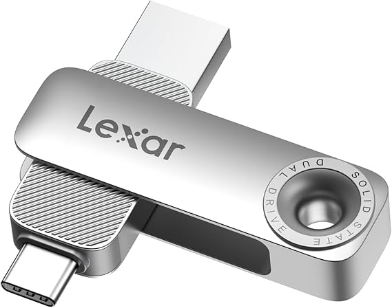 Lexar D50E 512GB Solid State Dual Drive, Up to 400MB/s Read 400MB/s Write