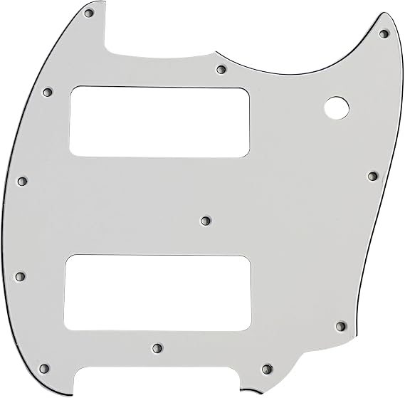 For Fender OffSet Series Mustang P90 Style Guitar Pickguard (3 Ply White)