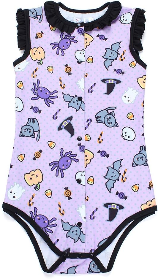ENVY BODY SHOP Adult Baby & Diaper Lover(ABDL/DDLG/Little Space) Front Snaps Crotch Snaps Spooky Halloween