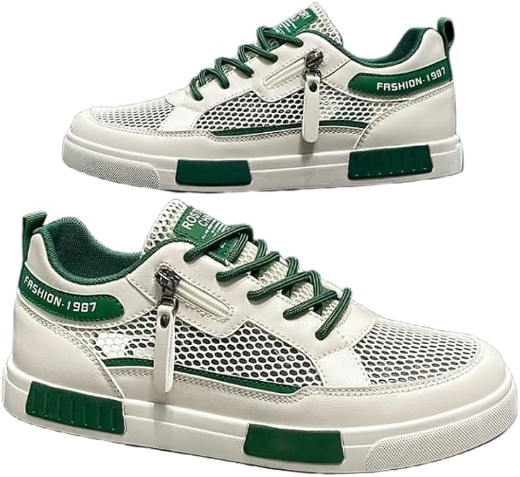 Men's Breathable Mesh Casual Sneakers - Lightweight Summer Shoes with Soft Rubber Sole, Comfortable for All Season