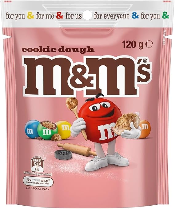 M&M Cookie Dough Milk Chocolate Snack and Share Bag, 120g