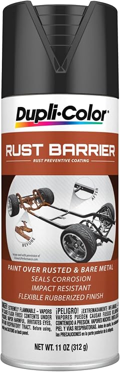 Dupli-Color Rust Barrier Rust Preventive Aerosol, Gloss, Black, 11 oz