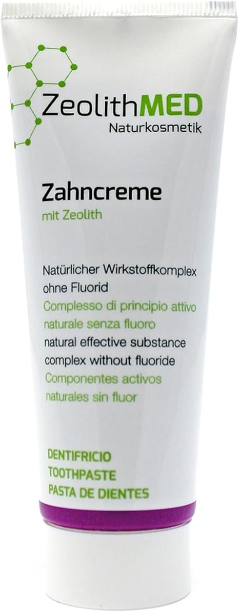 Zeolith MED Zahncreme 75 ml Premium Xylit Zahnpasta ohne Fluorid natürlicher Wirkstoffkomplex