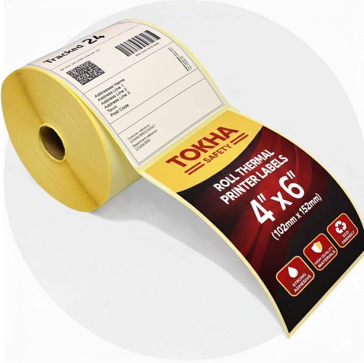 White Direct Thermal Printer Labels (4x6 inch / 102x152mm) - for Printing Courier & Shipping Labels - Compatible with All Thermal Printers (500, Roll of 4x6)