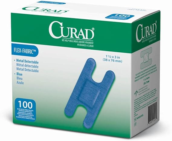 Curad Knuckle, Woven Blue Detectable Bandage, 100-Count