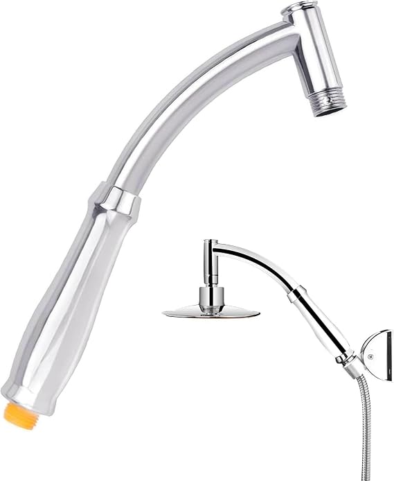 Shower Handheld Extension Arm Universal Connection Showerhead Extender Showerhead Extender Set Adjustable Shower Arm Shower Extender Replacement Shower Head ExtenderSmooth and Super Bright