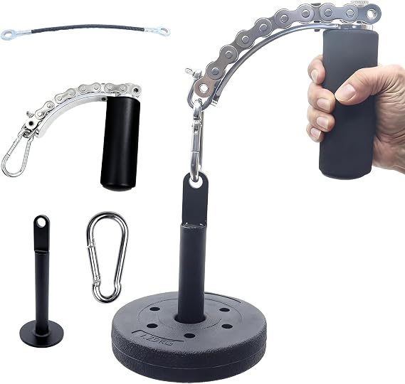 AHTAPFON Arm Wrestling Handle,Wrist Forearm Trainer Handle-2 inch,Transmission Chain,Twisting Wrist Stick for Wrist,Front Arm,Grip Strength Training,Arm wrestling training equipment