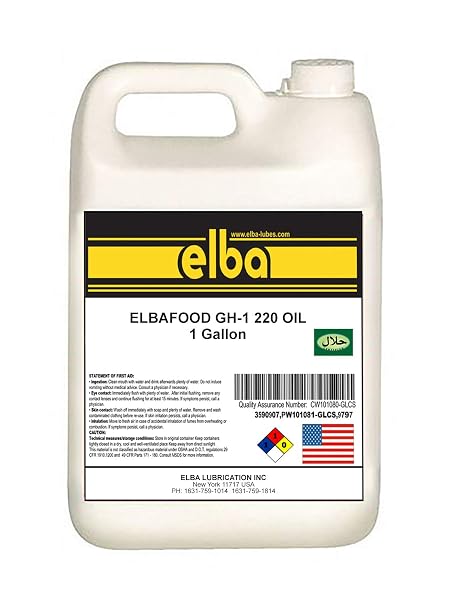 Food Grade | Gear Oil 220 | Industrial Gear Oil | NSF Registered AS H-1. Kosher and Halal Approved. Compare to: LUBRIPLATE | Petro-Canada | (1 Gallon)
