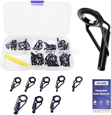 Aventik Fishing Rod Tip Repair Kit - Includes Eyelet Replacements & Tools