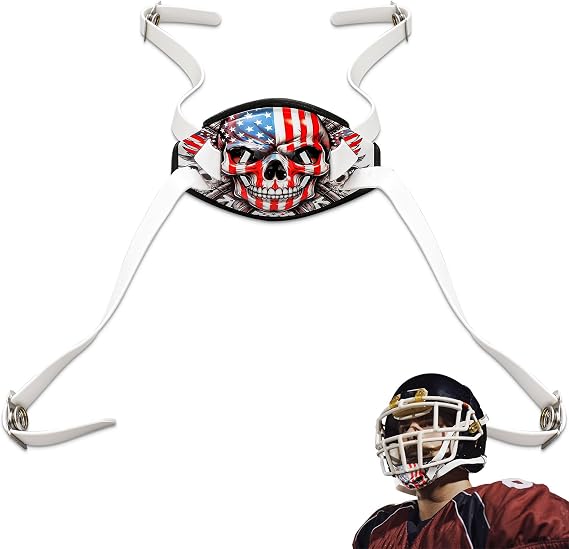 Football Chin Strap with Adjustable Straps and 4 Sturdy Buckles