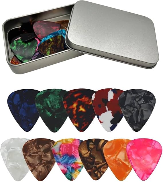 Guitar Picks 24 pcs, Guitar Plectrums for Your Electric, Acoustic Guitar