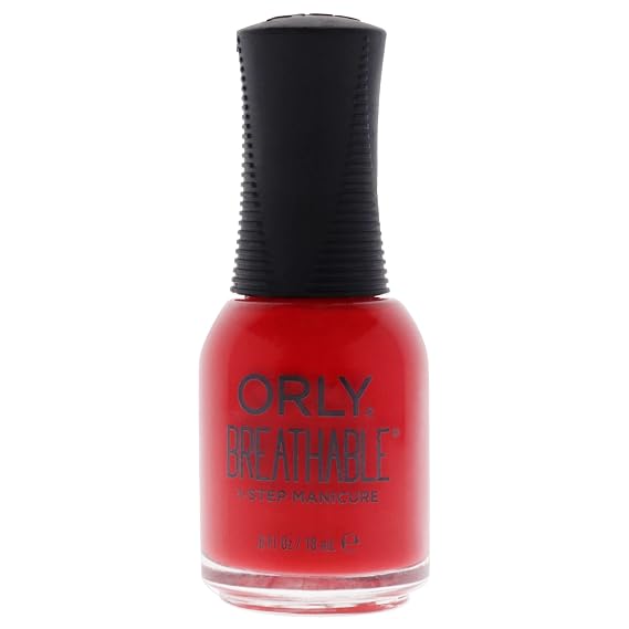 ORLY Breathable Nail Polish 'Cherry Bomb' | Color + Treatment No Base Coat or Top Coat Needed | 0.6 fl oz
