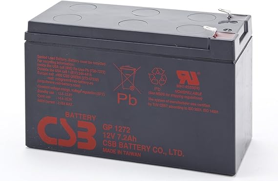 CSB GP1272 12V / 7.2 AH Sealed Lead Acid Battery w/ F2 Terminal