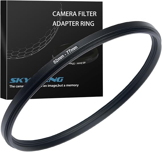 82mm to 77mm Step Down Ring Filter Adapter Metal Ring Step Down Rings Adapter Filter Compatible with All 77mm UV,CPL,ND,Lens Hood,Threaded Lens ect (82mm to 77mm)