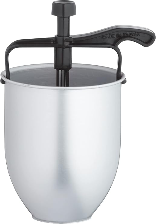 KitchenCraft Home Made Pancake Dispenser Non Stick, Metal Kitchen Accessory for Doughnuts and Batter, with Recipes in Gift Box, 12.5 x 1 x 17 cm, Silver