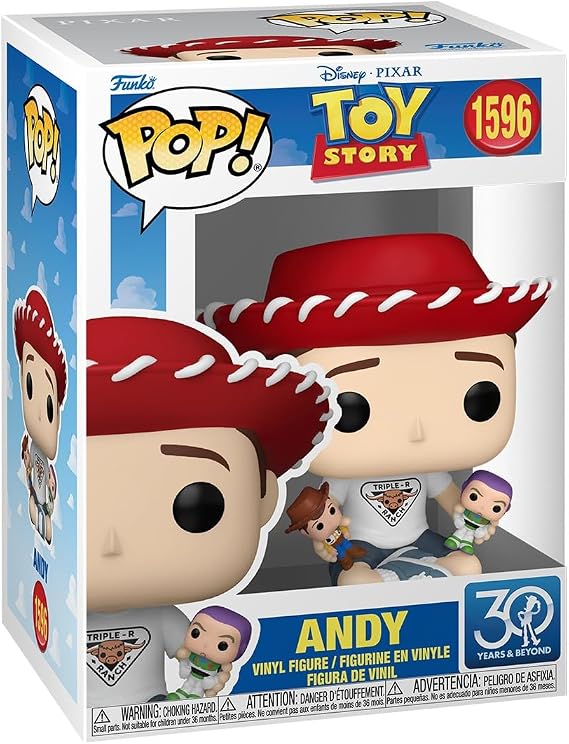 Funko POP! Disney Pixar: Toy Story 30th - Andy Davis | Official Cartoon/Animation Merch - Collectable Vinyl Figurine for Shelf Display - Birthday Gift Idea for Fans and Collectors