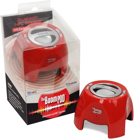 Bluetooth Wireless Speaker with NFC - The Original Boom Pod - Powerful, Portable HD Sound Speaker with Hands-Free Microphone and Bass Power