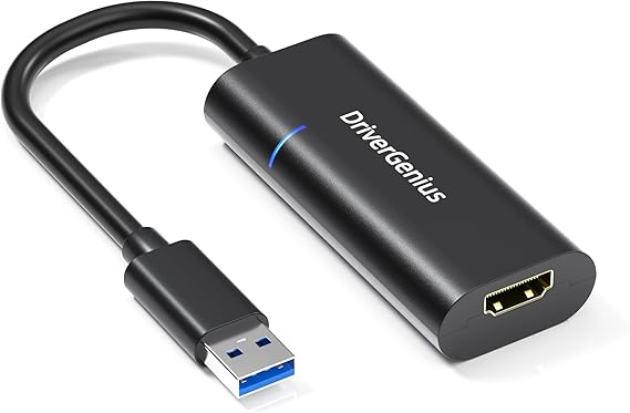 DriverGenius ViewX Uni Series USB 3.0 to HDMI 1080P Adapter - Productivity in Accounting, Finance and Writing with Screen, USB Graphics Adapter (UGA), Compatible with Windows 11 & macOS 15