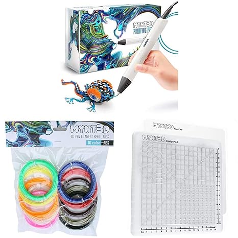 MYNT3D Pro 3D Pen + 10 Color ABS + DesignPad Mat Kit Bundle