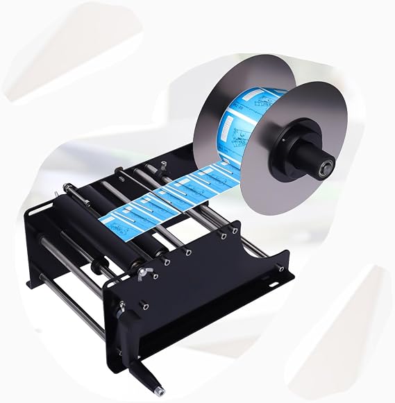 Manual Labeling Machine, MT-30 Round Bottle Labeler, Label Applicator for Glass Metal Bottle, Labeling Tool 30 Times/min Self-Adhesive Sticker Label Applicator Label Width 10-110mm