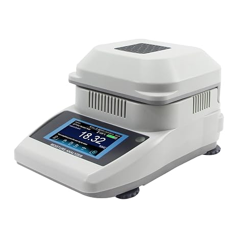 Moisture Analyzer Machine - Lab Moisture Meter with Touch Screen,Water Content Test with 0.01% Readability, RS232 Interface for Wood, Grain, Food