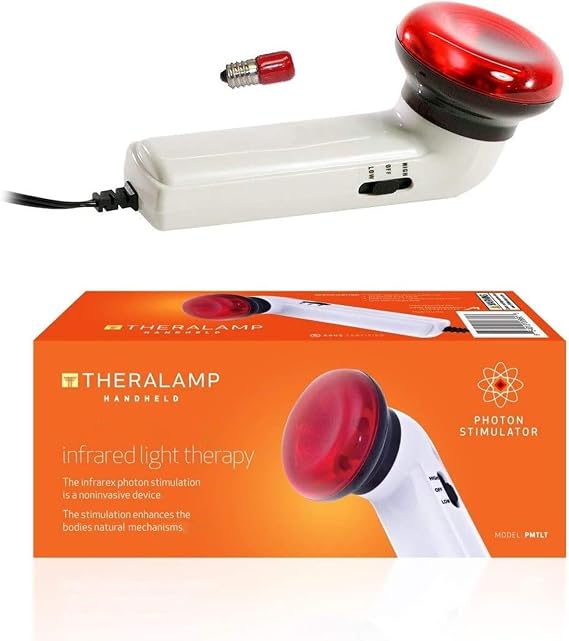 M PAIN MANAGEMENT TECHNOLOGIES Red Light Therapy Infrared Heating Wand by Theralamp Handheld Heat Lamp Includes Replacement Bulb
