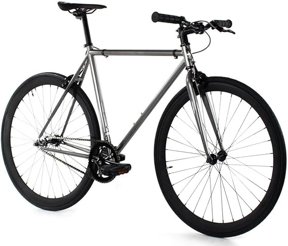 Golden Cycles Fixed Gear Single Speed Bike - Perfect Urban Commuter Bicycle with Front and Rear Brakes - Ideal for Teens and Adults - The Bike  in Different Sizes