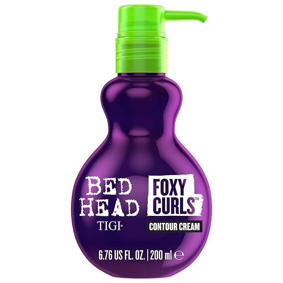TIGI Bed Head Curl Cream, Foxy Curls Contour Cream for Lightweight Definition, Frizz Control, Anti-Humidity, Wavy & Curly Hair Products, Fruit Twist Scent, 6.76 Oz