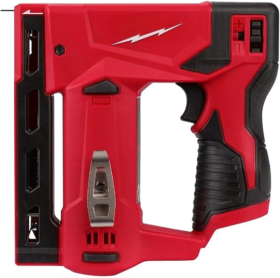 2447-20 Cordless Hand Staplers for Milwaukee M12 12V Compact 3/8" Crown Stapler Red - Bare Tool