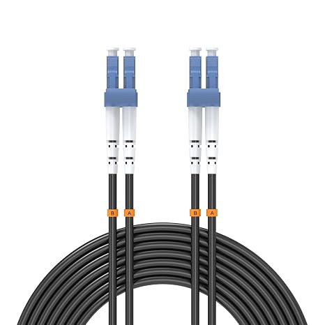 LC to LC UPC Outdoor Armored Fiber Optic Cable,2M/6.6ft Fiber Patch Cord