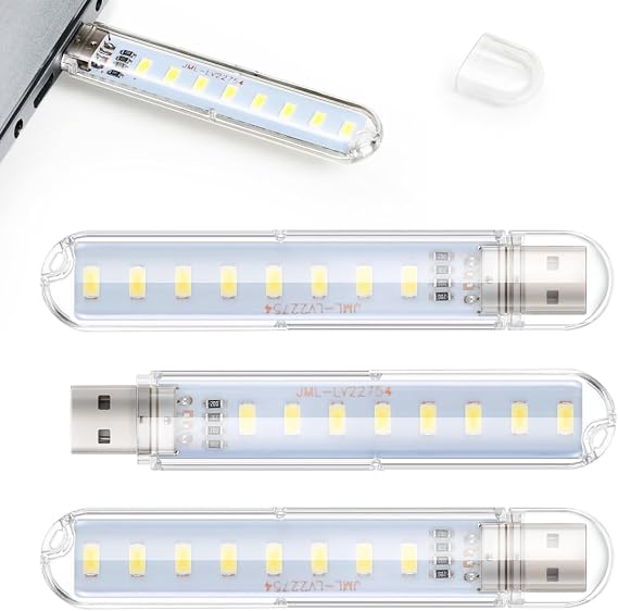 OSALADI 3pcs mini USB LED LED LED reading white light portable USB portable night light for laptop keyboard