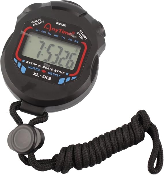 Waterproof Multi-Function Electronic Sports Stopwatch Timer Water Resistant,Large Display with Date Time and Alarm Function,Ideal for Sports Coaches Fitness Coaches and Referees
