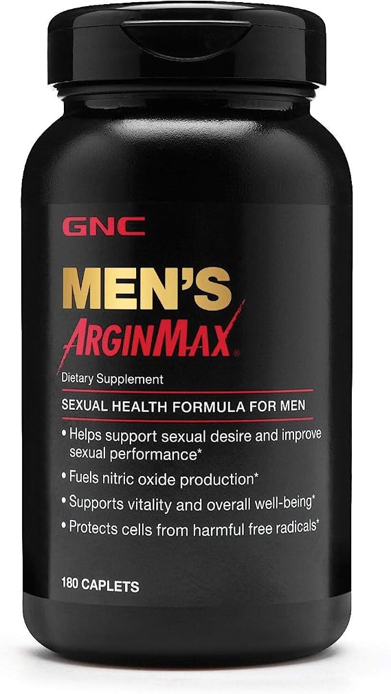 GNC Mens Arginmax Sexual Health Supplement for Men, 180 Count | Features L-Arginine to Support Nitric Oxide Production, Maintain Blood Vessel Tone, and Promote Blood Flow and Vitality