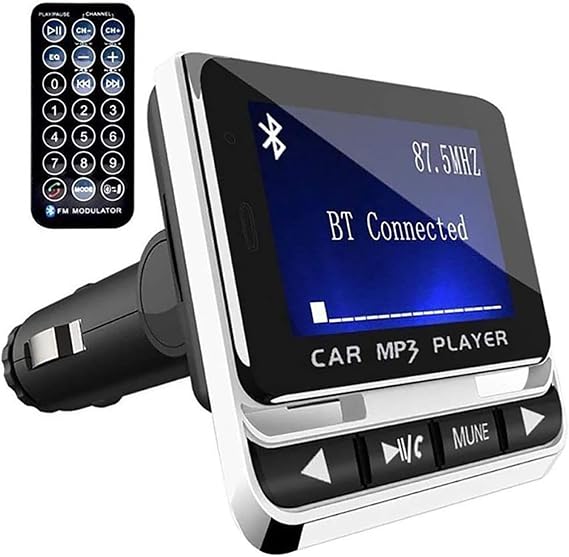 Bluetooth FM Transmitter for Car, Wireless Radio Adapter, 38W [PD 20W + QC 3.0], Handsfree Auto Kit with Remote Control, MP3 Music Player Support Siri Google Assistant U Disk/TF Card/Aux
