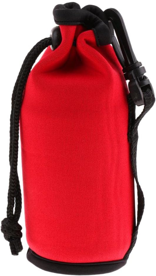 Water Bottle Sleeve Carrier Cover Neoprene Drawstring Insulator Sleeve Bag- Choose Color - Red