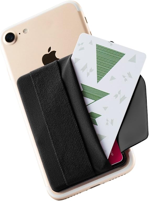 Sinjimoru Phone Grip Card Holder with Flap, Adhesive Card Holder, Finger Strap for Phone, Sinji Pouch B-Flap