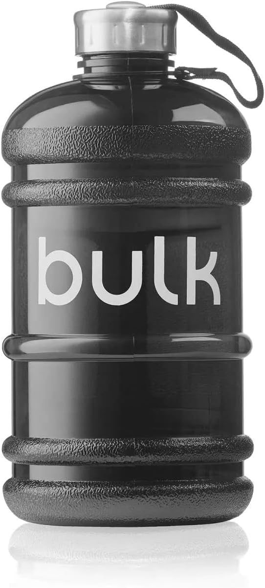 Bulk Half Gallon Water Bottle, Gunmetal Black, 2.2 Litre