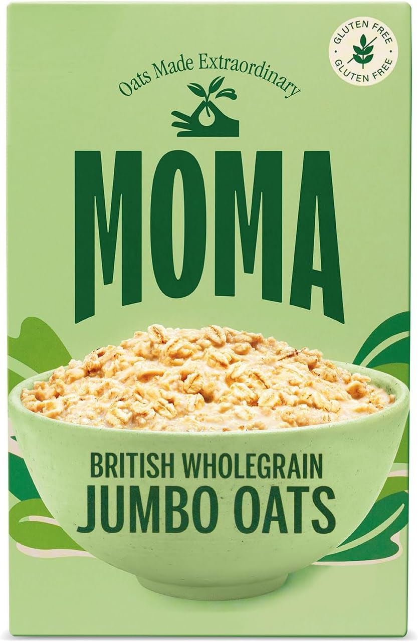 MOMA Porridge PLAIN No Added Sugar Breakfast Jumbo Oats - Box of 450g - Gluten Free, Source of Fibre & Protein, Rich in Vitamin B6 - Made in UK