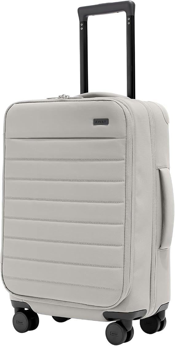 Away Carry-On Luggage, Softside Suitcase with Spinner Wheels | Lightweight Carry-On with 360 Spinner Wheels, Interior Compression System and TSA-Accepted Lock, Cloud Gray