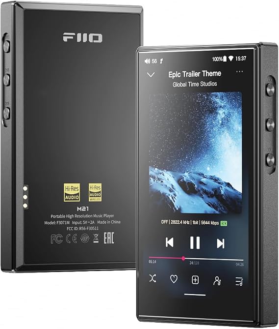 FiiO M21 Android 13 Taşınabilir Müzik Çalar MP3 Snapdragon 680 4* CS43198 yüksek çözünürlüklü ses DSD Bluetooth LDAC çipi (siyah)